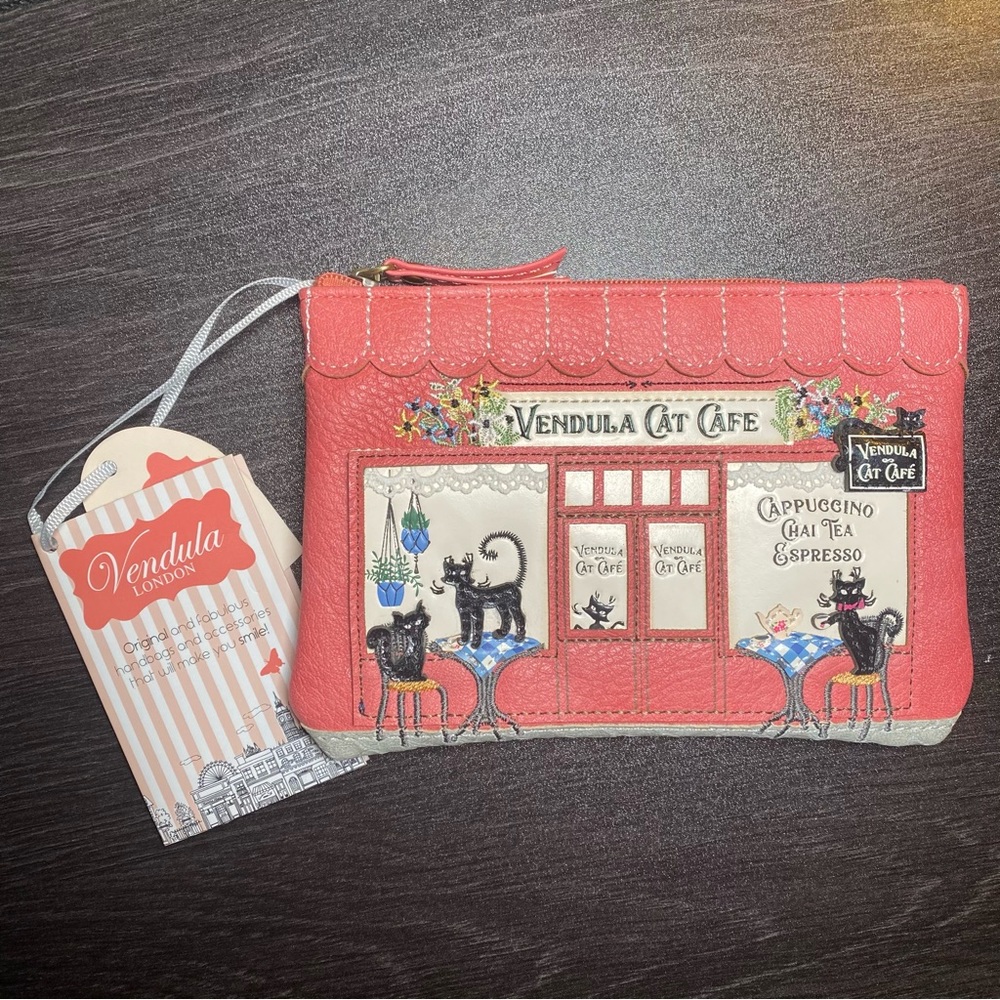 *Brand New* VENDULA - Cat Cafe Zipper Coin Purse